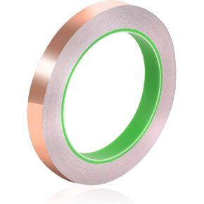 Thinp Copper Tape,0.5inchx65.6FT Copper Foil Tape Copper Foil Copper Tape for Soldering Conductive Tape Copper Foil Tape for Stained Glass Guitars Muffling EMI Shielding Electric Connections Repairs in Saudi Arabia