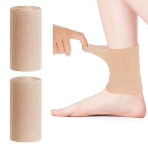 2 Pcs Ankle Gel Sleeve Padded Skate Socks Ankle Protector for Shoes Ice Skate Guards Padded Ankle Protector Brace Ice Skating Protection for Figure Skating Riding Hockey Roller Inline Ski