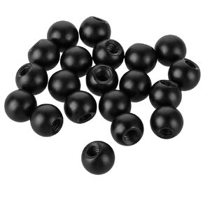 20Pcs M4 Thread Cap Nuts Knob Light Fixture Screws Decorative Screw Caps Steel Ball Lamp Decoration Screw Caps Nut Cover for Furniture Lighting, Black
