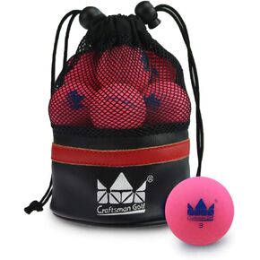 Craftsman Golf Double Layer Two-Piece Golf Balls One Dozen with Pouch Bag
