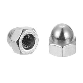 uxcell #8-32 Acorn Cap Nuts, 20Pcs 304 Stainless Steel Dome Cap Head Acorn Nut Hardware Nuts for Bolt Cover, Silvery