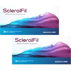 ScleralFil Preservative Free Saline Solution, 0.34 Fl Oz Vials, 30 Count (Pack of 2)