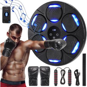 Bluetooth Music Boxing Machine - Smart Music Boxing Machine for Adults, Kids, Boxing Machine Wall Mounted Music, Boxing Training Equipment for Home, Gym, with Premium Boxing Gloves