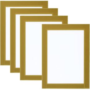 PATIKIL 6x8 Magnetic Picture Frame, 4pcs A5 Magnetic Frame Magnetic Photo Frames Self-Adhesive Reusable for Refrigerator Window Wall, Black