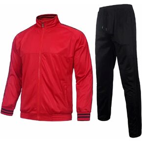 Men's Tracksuits 2 Piece Long Sleeve Athletic Full Zip Sweatsuits Jogging Suits Set