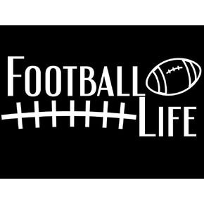 Football Life NOK Decal Vinyl Sticker |Cars Trucks Vans Walls Laptop|White|7.5 x 4.0 in|NOK271