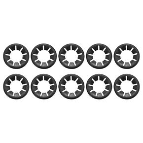 uxcell M20 30Pcs Bearing Clamp Starlock Washer, 65Mn Internal Tooth Lock Washers Tooth Locking Ring Washers Quick Speed Star Nut Locking Fastener, Black