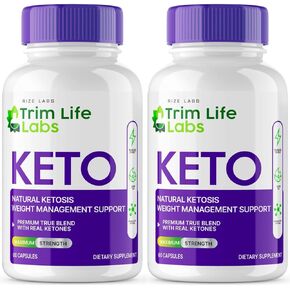 (2 Pack) Trim Life Labs Keto Capsules - Trim Life Labs Weight Loss Keto Pills Support Maximum Strength Formula Keto+ACV Supplement Reviews Over Night Pastilla (120 Capsules)