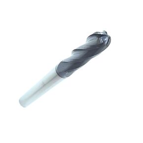 Carbide Ball Nose end Mill 1/4"" - 4 Flutes AlTin Coated - 1/4"" Shank - 3/4"" Length for Cut - HRC 55 - for Milling Alloy Steels, Hardened Steels, Stanless Steel.