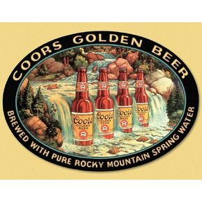 Desperate Enterprises Coors Label Tin Sign - Nostalgic Vintage Metal Wall Décor - Made in USA