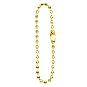 ABBECIAO 4.7" Brass Ball Chains 3/32 (2.4mm) Bead Keychains Value Tag Chain 100 Pack