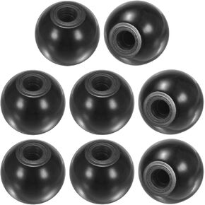 8-Pack Threaded Ball Knobs, M5 Female Thread 16mm Dia. Thermoset Ball Knob for Lathe/Machine/Lawn Mowers, Round Phenolic Lever Handle [Black]