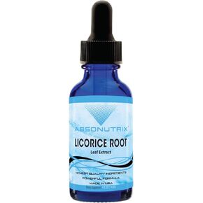 Absonutrix Licorice Root 330 mg, 4 Oz Liquid, 300 Servings, Made in USA, Quick Absorption, Quality Potent Ingredients, Non-GMO, GMP-Certified Facility, Cruelty-Free Products