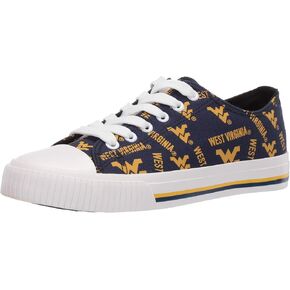 FOCO womens Ncaa College Team Logo Fashion Low Top Canvas Sneakers Shoes