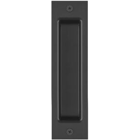 JUBEST 8" Recessed Door Pull Pocket Door Handles, Matte Black Sliding Barn Door Handle for Closet Door, Bifold Door, Sliding Door(Doors NOT Include)