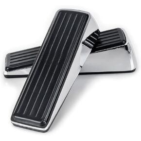 Earl Diamond Heavy Duty Door Stopper Rubber Door Wedge, Made of Premium Quality Zinc Alloy and Rubber Suits Any Door On All Floor Types, Black (Set of 2)