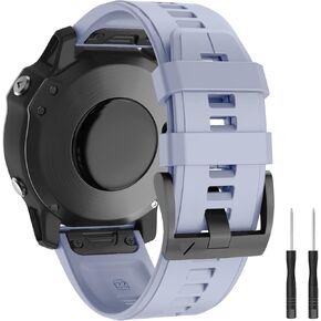Compatible with Garmin Fenix 5X Watch Band, 26mm Easy Install Silicone Strap for Garmin Fenix 5X Plus/Fenix 6X/Fenix 6X Pro/Fenix 3/Fenix 3 HR/Descent MK1/D2 Delta PX/D2 Charlie Smartwatch