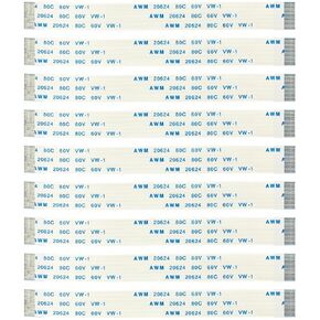 10pcs 0.5 mm Pitch 20 Pins for AWM 80C 60V VW-1 Flexible Flat FPC Cable FFC about 100mm Length
