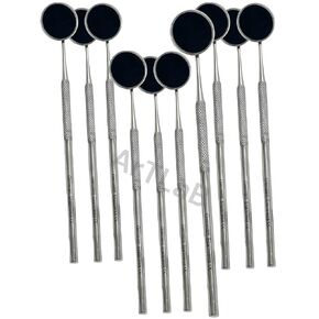 New Premium 10 Each Dental Mouth Mirror #5 with Handle Stainless Steel Dental mirror Stainless Steel with Handles | Dental Mouth Mirror Teeth Inspection Cleaning |Dental Mirror Handle