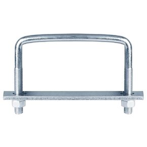 4PCS Square U Bolt 5-1/2" Inner Width, Galvanized Steel Rectangle U-Bolts, Adjustable Length: 30-80mm(1-1/8"-3-1/8")