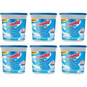 Damp Rid Moisture Absorber DampRid Refillable Moisture Absorber, Fragrance Free, 10.5 Ounce (Pack of 6), 63 Ounce