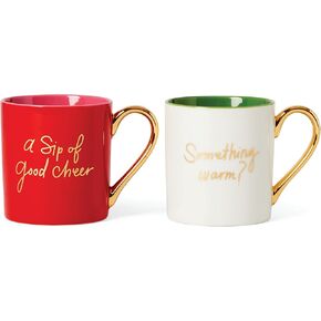 Kate Spade New York Jolly Present Salt & Pepper Set, 0.75, White