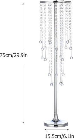 Bigsee 2 Pcs 21.65 inches Crystal Flower Stand Wedding Centerpieces for Tables, Tabletop Gold Metal Flower Arrangement Holder, Elegant Bulk Metal Vases for Reception Party Ceremony Decoration in Saudi Arabia