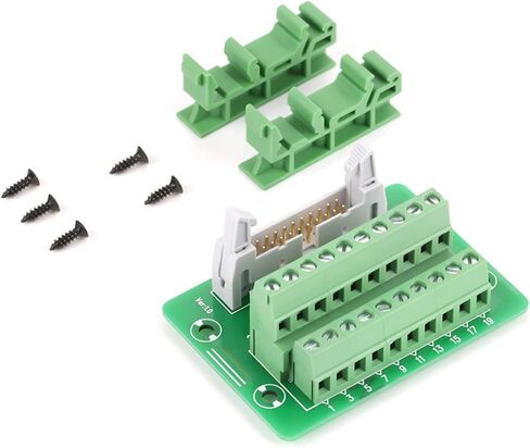 لوحة اندلاع PLC، IDC20P 20Pin لوحة اندلاع رأس ذكر DIN وحدة واجهة تثبيت السكك الحديدية وحدة كتلة طرفية موصل PLC واجهة مع قوس لـ PLC، Mitsubishi Servo in Saudi Arabia