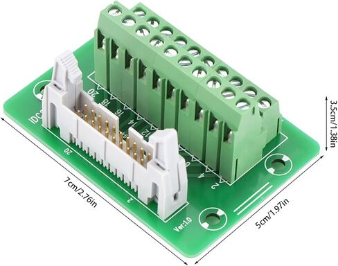 لوحة اندلاع PLC، IDC20P 20Pin لوحة اندلاع رأس ذكر DIN وحدة واجهة تثبيت السكك الحديدية وحدة كتلة طرفية موصل PLC واجهة مع قوس لـ PLC، Mitsubishi Servo in Saudi Arabia