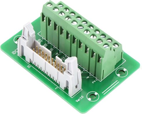 لوحة اندلاع PLC، IDC20P 20Pin لوحة اندلاع رأس ذكر DIN وحدة واجهة تثبيت السكك الحديدية وحدة كتلة طرفية موصل PLC واجهة مع قوس لـ PLC، Mitsubishi Servo in Saudi Arabia