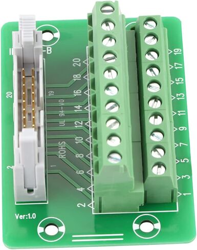 لوحة اندلاع PLC، IDC20P 20Pin لوحة اندلاع رأس ذكر DIN وحدة واجهة تثبيت السكك الحديدية وحدة كتلة طرفية موصل PLC واجهة مع قوس لـ PLC، Mitsubishi Servo in Saudi Arabia