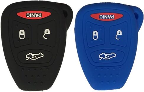 Black and Navy Blue Silicone Rubber Keyless Entry Remote Key Fob Case Skin Cover Protector fit for 2006 2007 MITSUBISHI Raider in Saudi Arabia