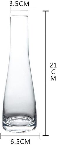 Erioctry Single Bud Vase Hand-Made Blown Art Bud Glass Vase Clear Glass Flower Vase Single Stem Vase Container for Home and Office Décor Centerpiece for Wedding Party Event in Kuwait