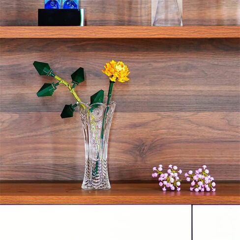 7.5 inch Clear Glass Vase Small Clear Crystal Flower Vase Modern Vase for Centerpieces Table Indoor Desk Home Decor Decorative Vase Gift for Women in Saudi Arabia