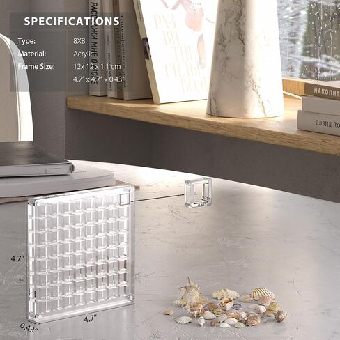 Acrylic Seashell Display Box, 36 Grids Shell Display Box, Clear Acrylic Seashell Display Box, Tiny Treasure Hunting Seashell Display（36 Grids in Saudi Arabia