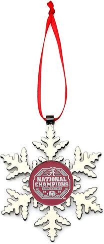 Alabama Crimson Tide College Football Playoff 2020 National Champions Snowflake Christmas Ornament in Kuwait