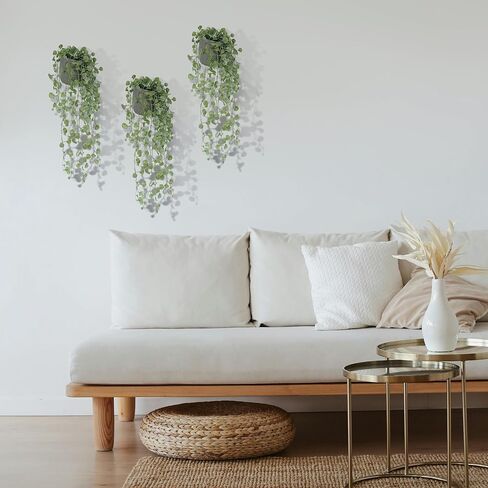 Artificial Hanging Plants Fake Plants with Pot and Hook for Home Indoor Outdoor décor (Eucalyptus) in Saudi Arabia