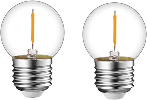 G40 G12.5 مصابيح LED خيوط صغيرة غلوب 0.5 واط أي ما يعادل 5 واط متوهجة منخفضة واط لمبة LED E26 قاعدة 2200 كيلو اديسون لمبة الإضاءة الزخرفية - 2 جهاز كمبيوتر شخصى in Kuwait