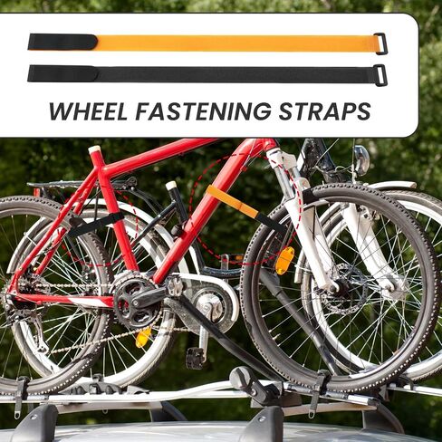 6 Pcs Bike Rack Straps, Two Types Anti-SlipBike Wheel Stabilizer Straps and Replacement Rubber Straps, Adjustable Bike Wheel Strap with Loop for Car Transportation and Wall Mount (23.6 and 9.25in) in Saudi Arabia