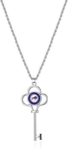 NFL Key Logo Necklace | Sports Fan Jewelry Gift | Fashion Jewelry | Birthday & Holiday Gifts for Women and Girls in Saudi Arabia