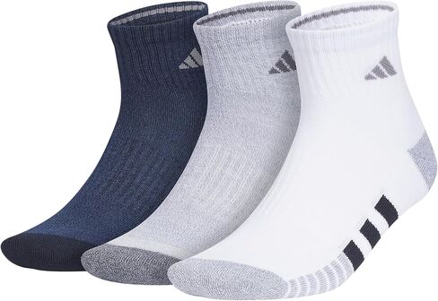 adidas Men's Cushioned Quarter Socks Above The Ankle Fit with Arch Compression (3-Pair) in Saudi Arabia