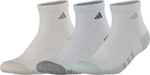 adidas Men's Cushioned Quarter Socks Above The Ankle Fit with Arch Compression (3-Pair) in Saudi Arabia