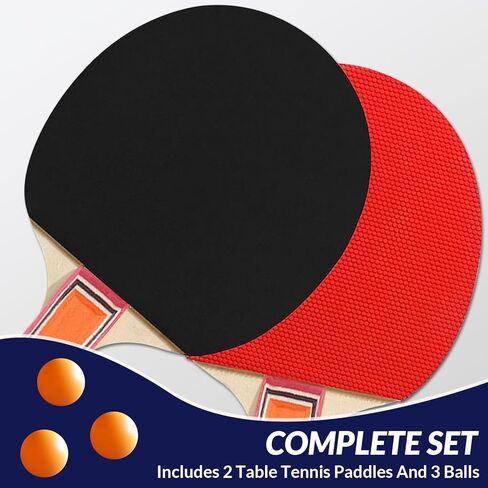 Portable Table Tennis Table,Foldable Ping Pong Game Set for Indoor/Outdoor,Ping Pong Table Top with Net,2Paddles and 3Balls,Table Tennis Set with Playback Mode,10 Minute Quick & Easy Assembly in Kuwait