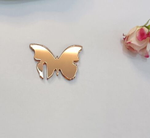20pcs of Acrylic Drink Markers,Mirrored Butterfly Champagne Glass Markers,Blank Wedding Drink Charm,DIY Butterfly Place Names Wedding Favours in Saudi Arabia