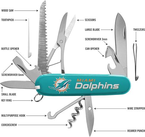 أداة متعددة الاستخدامات للجيب الكلاسيكي من Sports Vault NFL Miami Dolphins in Kuwait