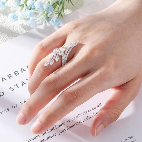 Wrap Ring s925 Sterling Silver Dainty Zirconia Adjustable Open Ring Promise Rings Birthday Jewelry Gifts for Women Her Mom Christmas in Saudi Arabia