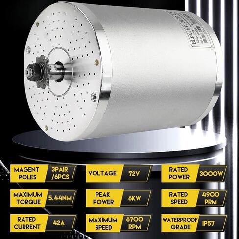 Electric Brushless Motor Kit 48V 2000W 4300RPM, 48V Mid Drive Motor with BLDC Controller 80A, Electrit Motor Kit for Go Kart Scooter Ebike DIY Part Conversion Kit in Saudi Arabia