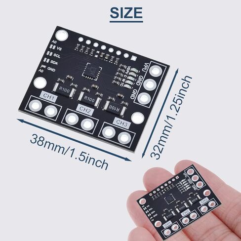 2 Pcs I2C SMBUS INA3221 3 Channel Shunt Current Voltage Monitor Sensor Module High Side Output Power Control Board Replacement INA219 in Kuwait