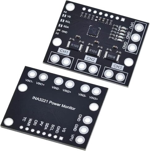 2 Pcs I2C SMBUS INA3221 3 Channel Shunt Current Voltage Monitor Sensor Module High Side Output Power Control Board Replacement INA219 in Kuwait