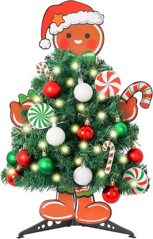 Nightmare Before Christmas Mini Tree Jack Head Arms and Legs Xmas Tree Decorative Tabletop Tree with Light Small Tree for Indoor Home Decorations Gothic Themed Party in Saudi Arabia